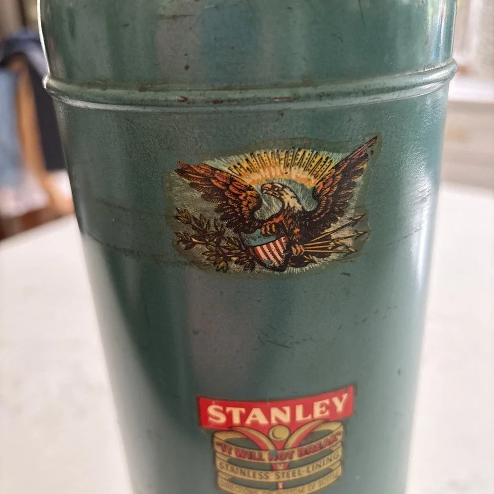 Vintage Stanley Super Vac Stainless Steel Lined Thermos USA‎ N945 Red Label - Picture 7 of 7